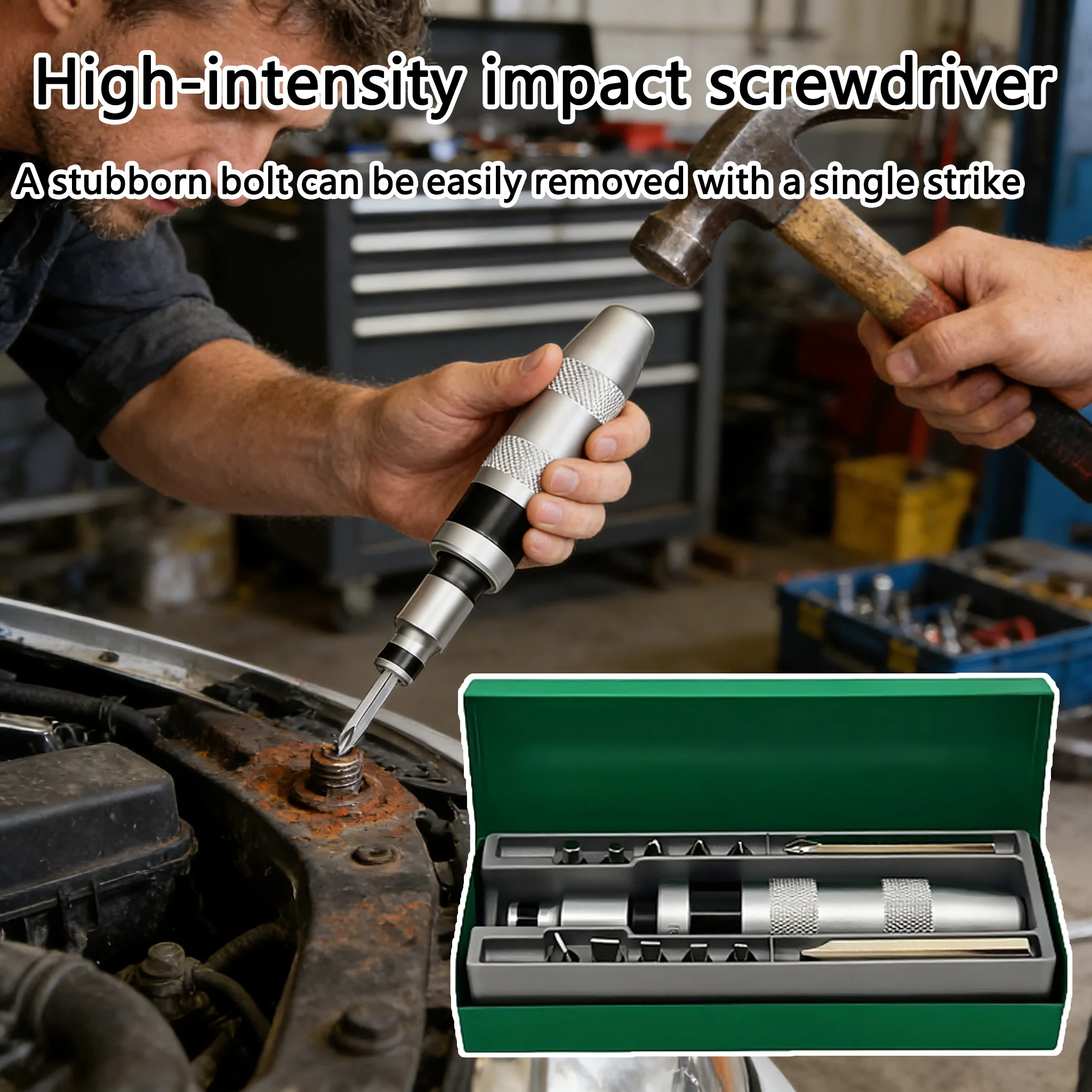 7 /13 قطعة مجموعة مفك تأثير اليد عكسها دائم السحابة مزيل المجمدة الترباس أداة تفريغ لورشة المرآب المنزلية