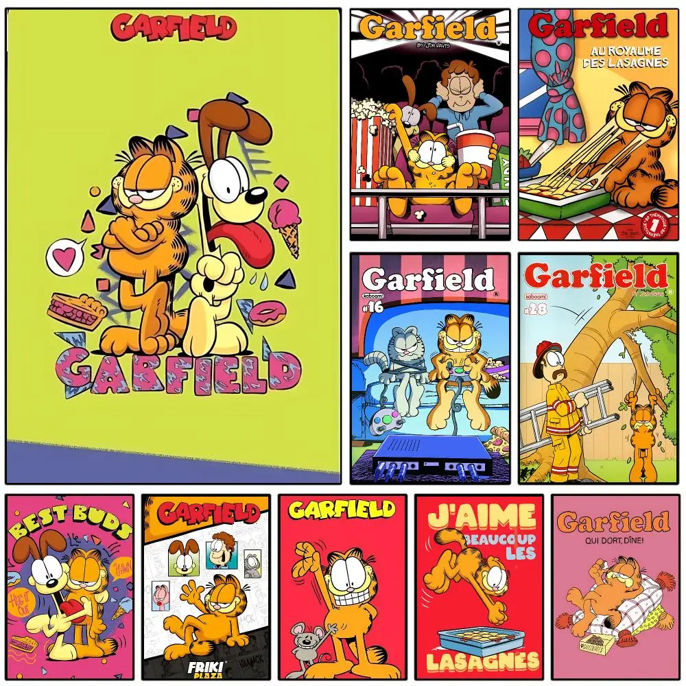 Best Seller Cartoon G-Garfield Poster Sticker Self Adhesive For Playroom Bedroom Hallway Home Wall Art Decor Perfect Gift