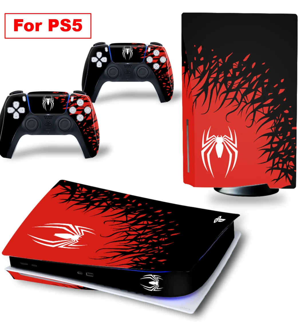 Pokrowce winylowe do konsoli Playstation 5 Slim Superhero Skin Wraps Zestaw naklejek na kontroler PS5 Disc Edition Akcesoria