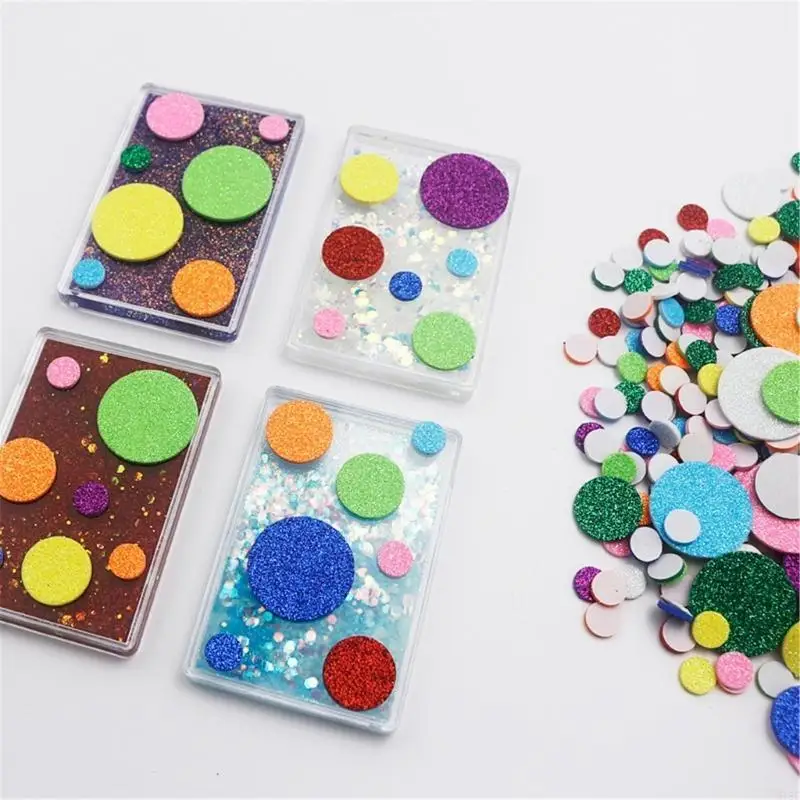 

160 Pcs Glittering Decal Colorful Sticker Round Foam Sticker for Scrapbooks
