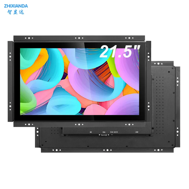 

ZHIXIANDA Surface Waterproofing 21.5 Inch 1920*1080 IPS Industrial Touch Screen Monitor Open Frame LCD Display HDMI/VGA/USB/DVI