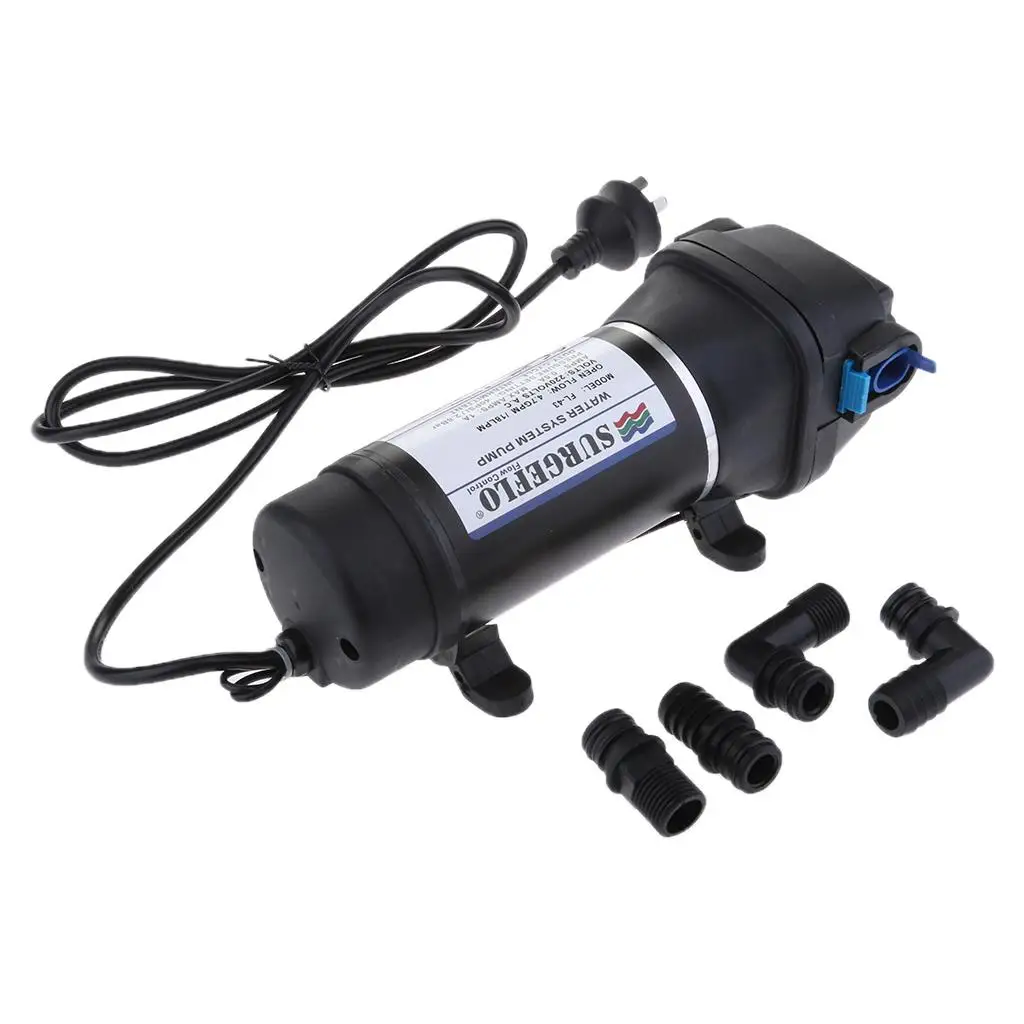 

Electric Self Priming Diaphragm Water Pump 40psi Quiet Performance Long Life for Boat Bilge Water Motor