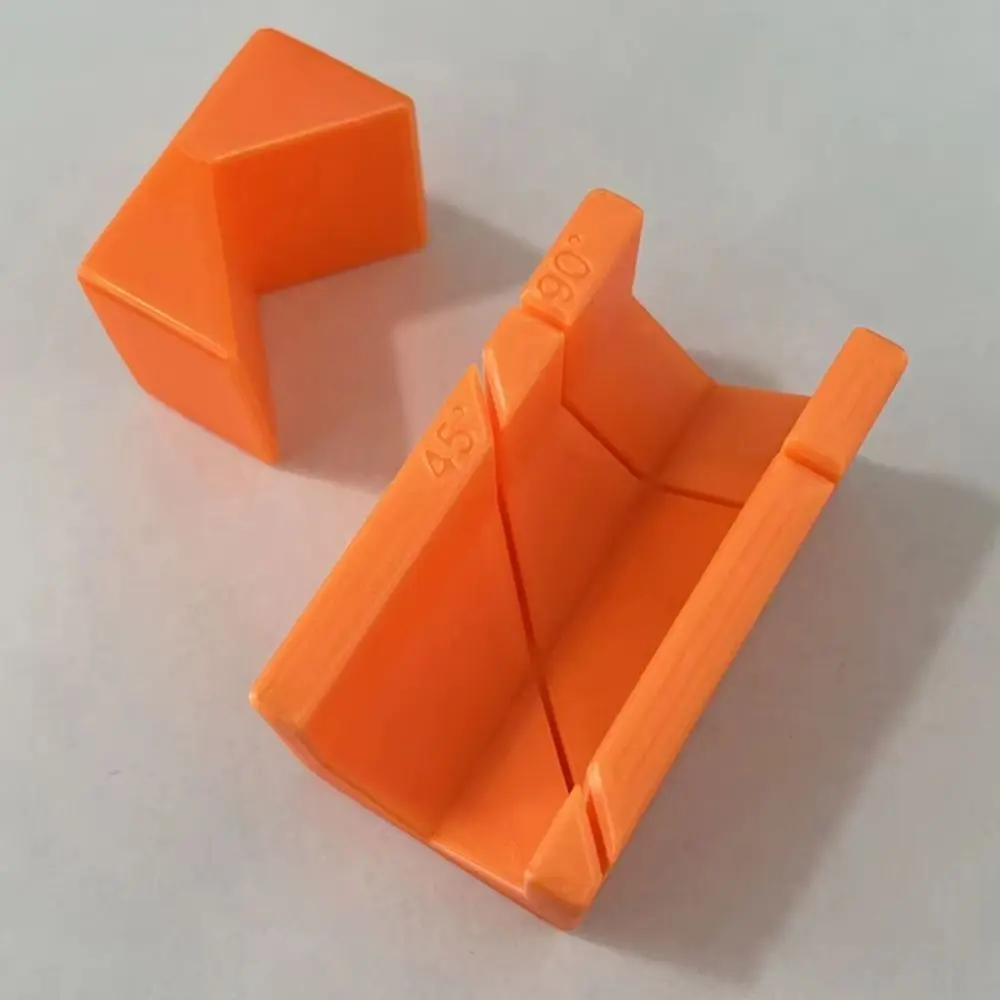 

Направляющие торцовочной пилы на 90 градусов, пластиковые 45-градусные 3D-печатные деревообрабатывающие инструменты, ручные оранжевые 3d-печатные торцовочные коробки, инструменты, плотничьи
