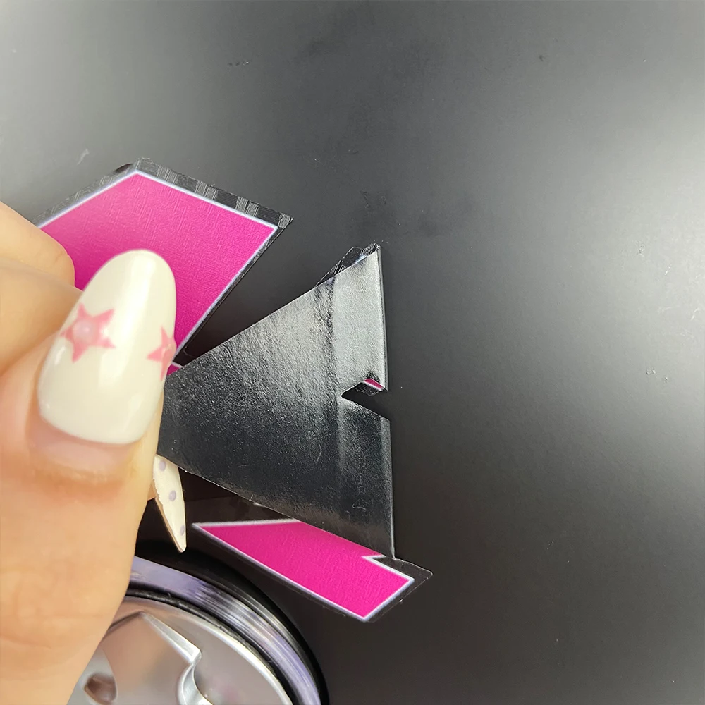 ملصقات دراجات نارية بأرقام وردية من ألياف الكربون ، خزان وقود للدراجات النارية ، ديكور لخوذة السكوتر ، ملصقات دراجات نارية من 0 إلى 9 من الفينيل ، 1: نعنا #6