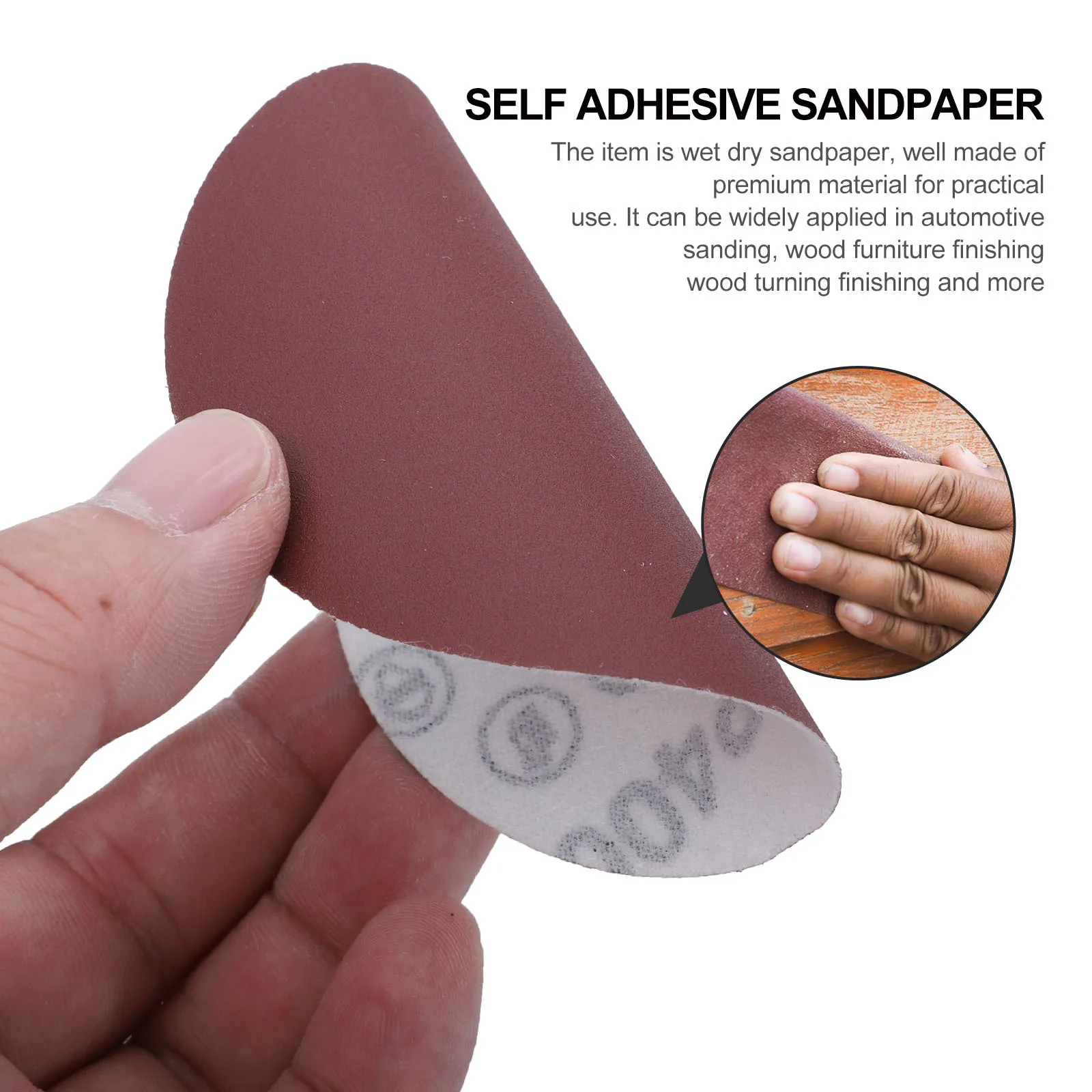

20pcs Self Adhesive Sandpaper Round Sanding Discs Waterproof Wear Resistant For Automotive Woodworking Wet Dry Grinding