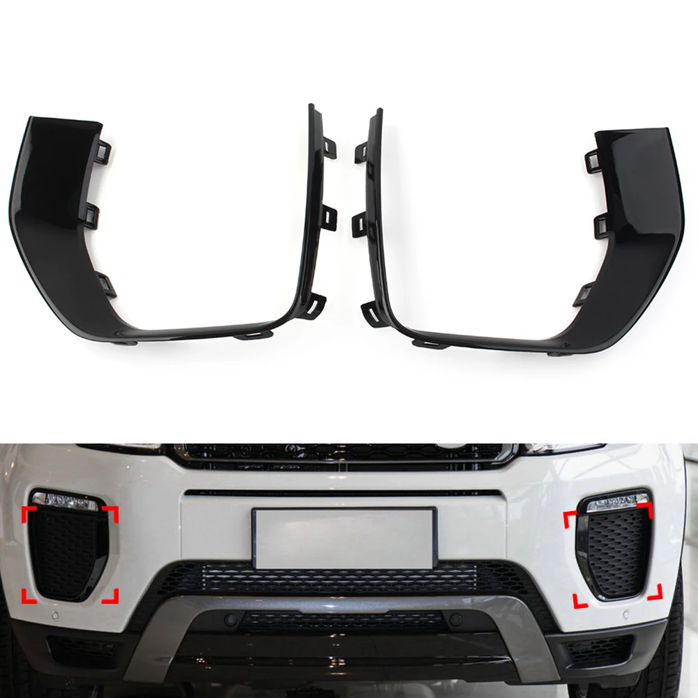 1Pcsc Car Front Bumper Fog Light Surround Decoration Trim For Land Rover Range Rover Evoque Dynamic Sport Models 2016-2019