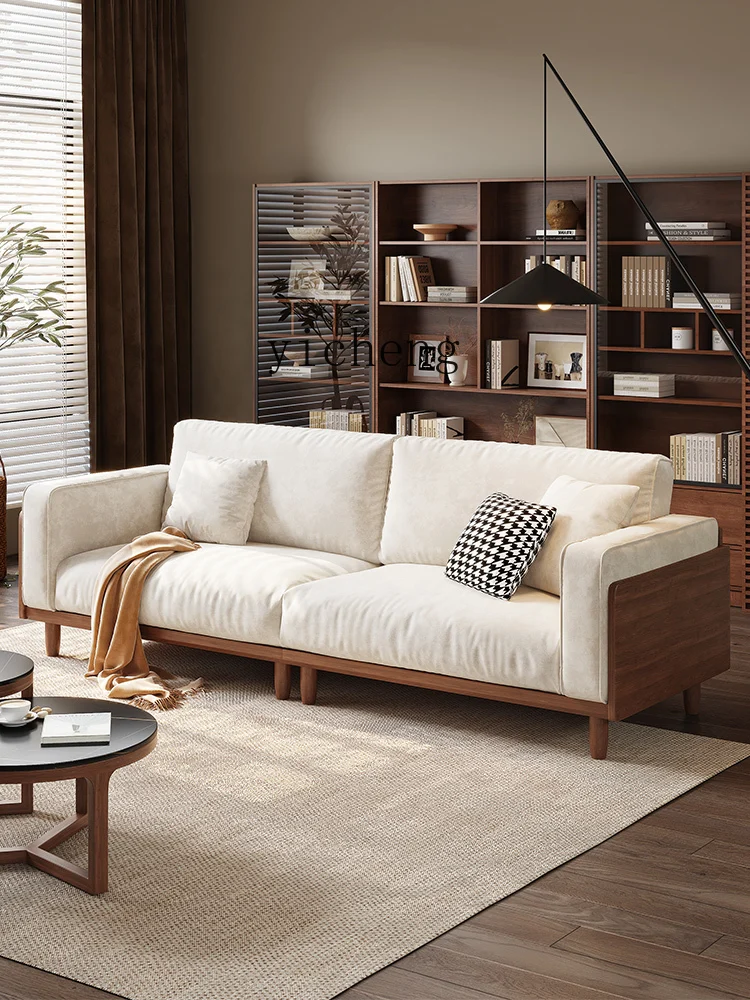 

LSL furniture solid wood sofa winter and summer dual-purpose small apartment fabric sofa
