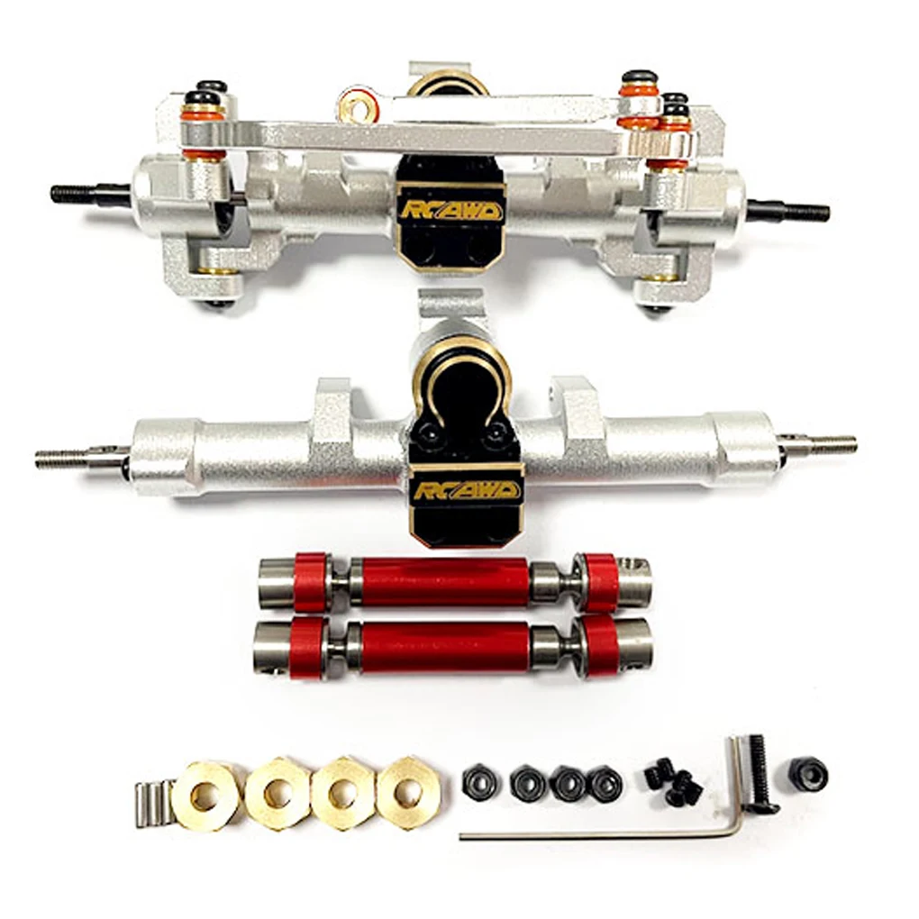 1pcs 1/24 Front Rear Axle RC Upgrade Part Aluminum Alloy Protector Rc Front Rear Axle For ECX Barrage RC Car Part