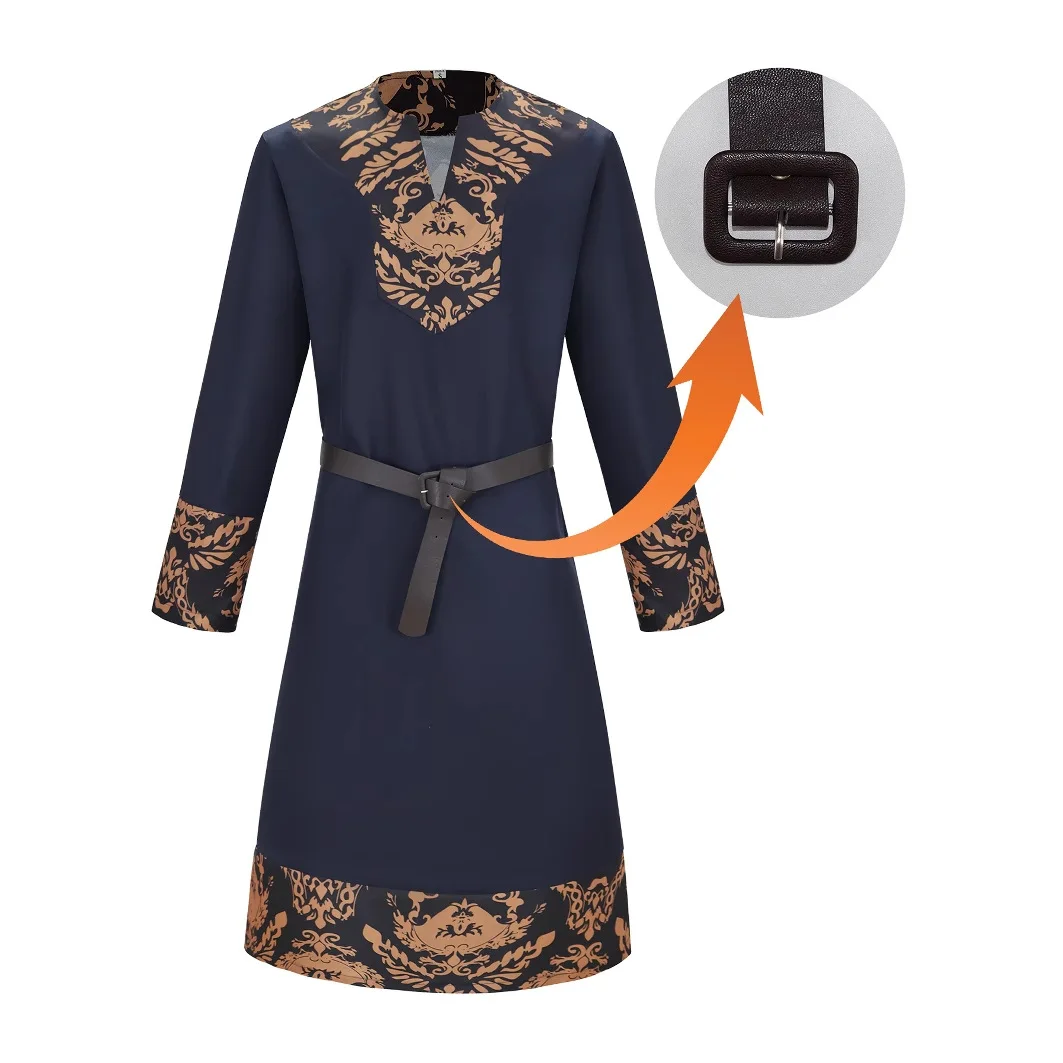 Túnica vikinga Medieval, Cosplay renacentista, Caballero pirata, Cosplay, mono de guerrero, disfraz de escenario de Halloween