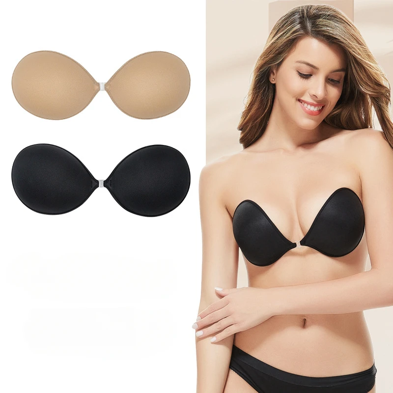 

Strapless push-up Breathable Invisible bra Swimsuit with wedding dress silicone bra non-slip breast stickers