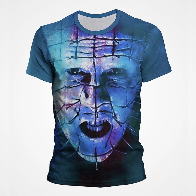 Horror Movie Hellraiser 3d Print T-shirt Men Women Fashion T-shirt Unisex Tops Tees Boy Tshirt Summer Tops Mens Clothes Street