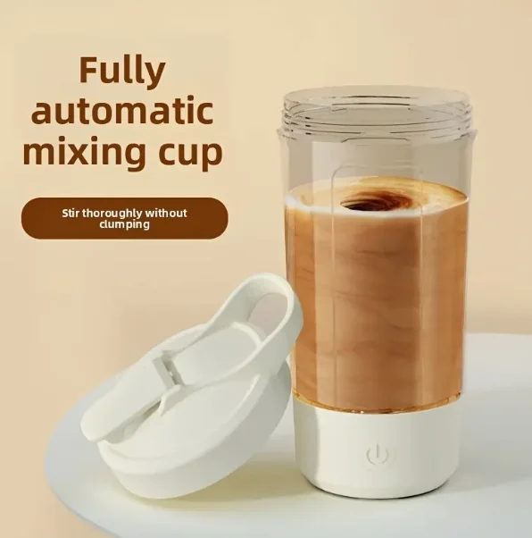 Rechargeable electric blender cup | protein powder shaker+coffee/milk/smoothies/protein milkshakes for family travel gym