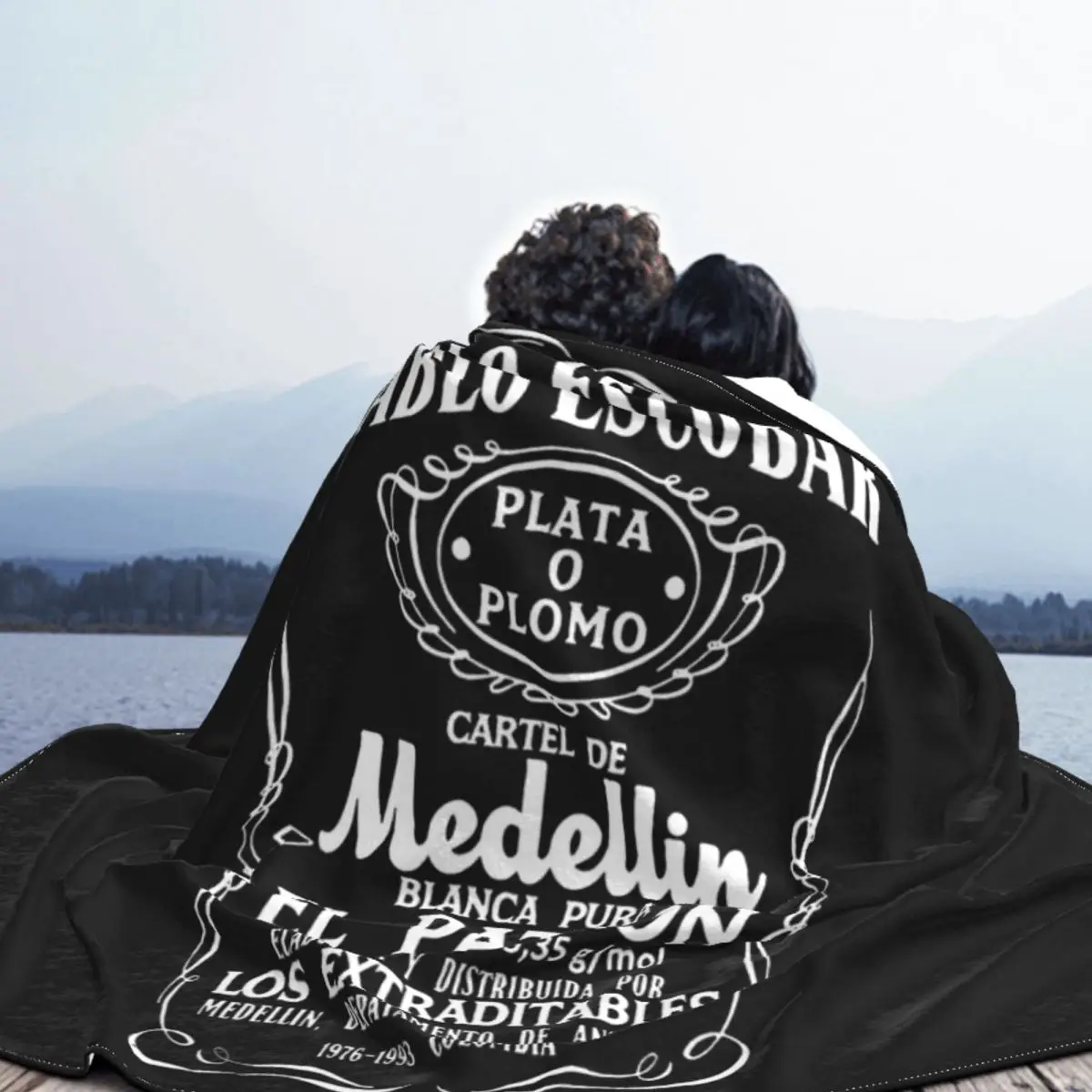 Pablo Escobar Graphic Plata O Plomo El Patron Mens Women Men Cheap Price Text Formal Throw Blanket