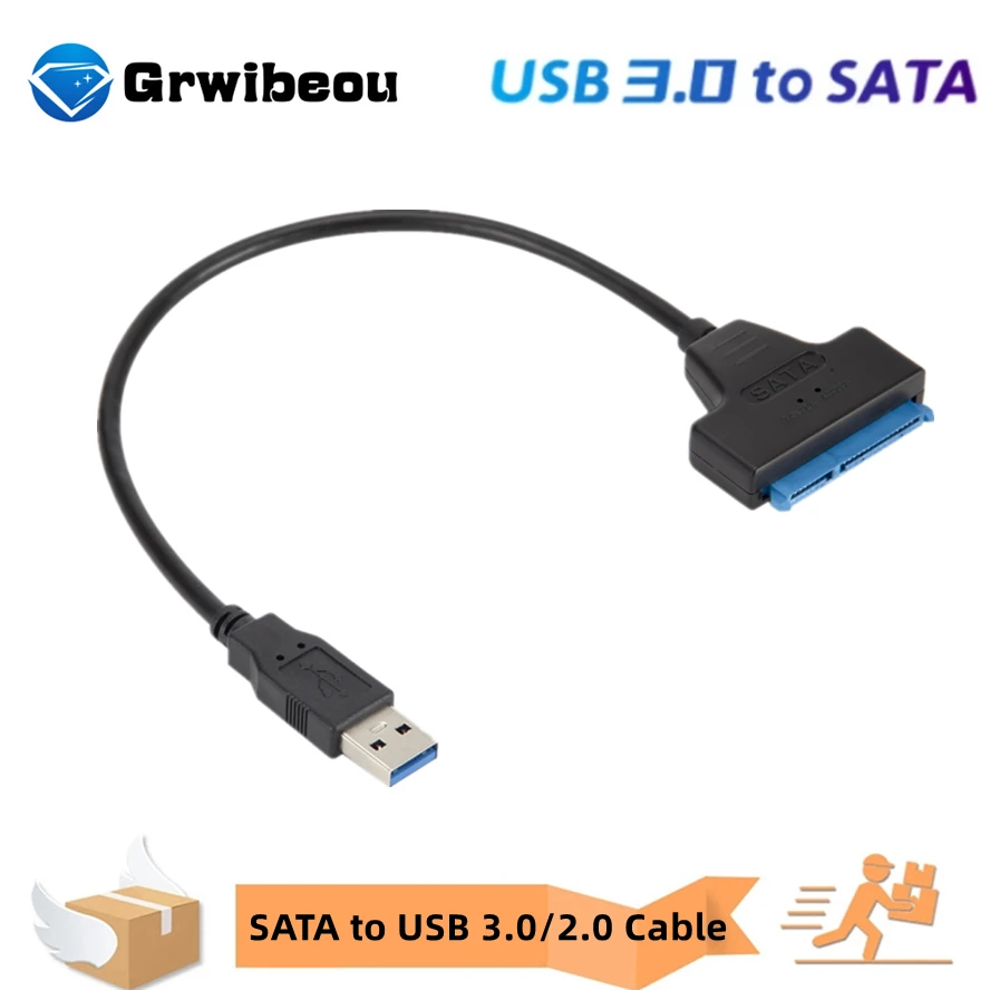 USB 3.0 2.0 SATA 3 Cable Sata To USB 3.0 Adapter Up To 6 Gbps Support 2.5 Inch External HDD SSD Hard Drive 22 Pin Sata III Cable