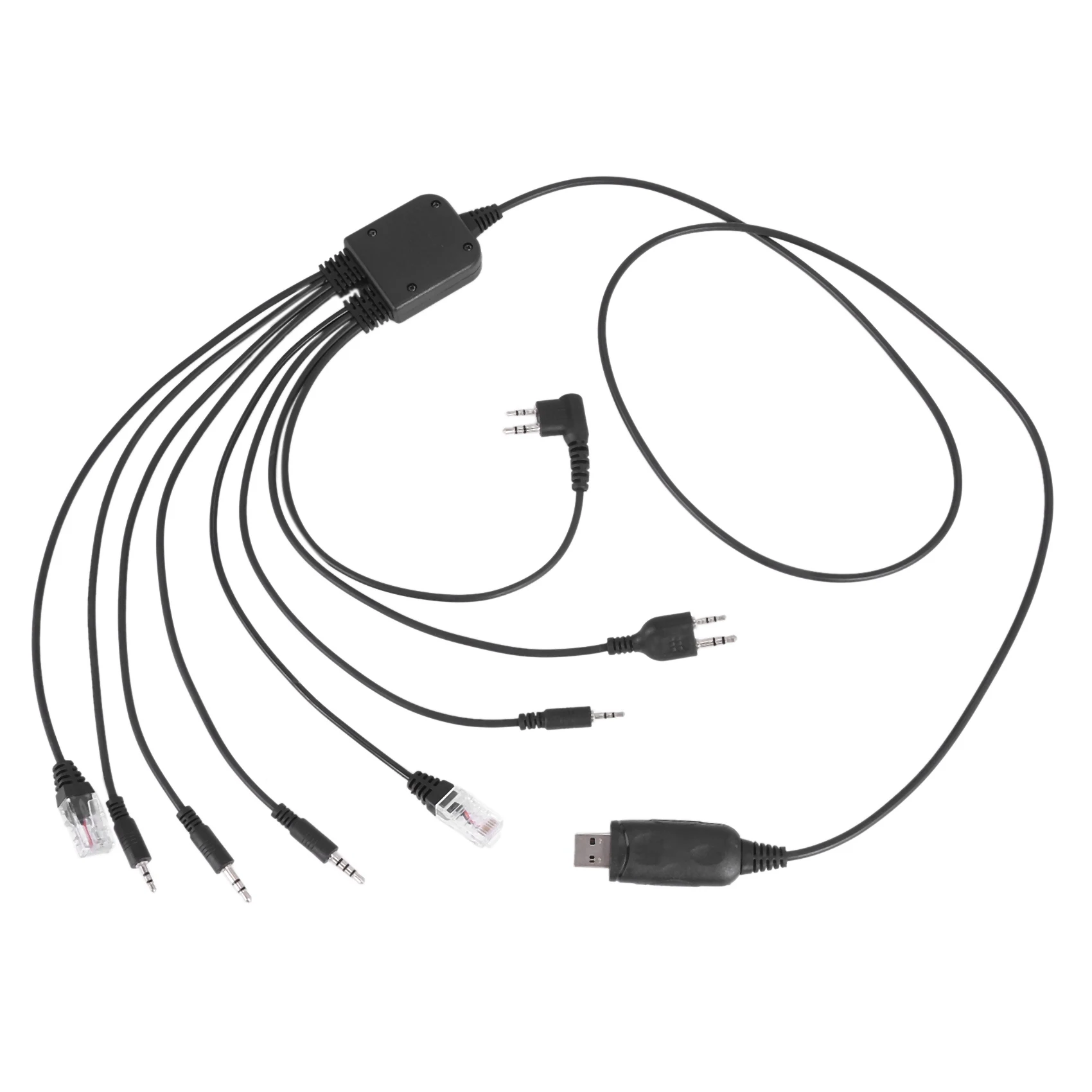 CJSD-2X Eight In One USB Programming Cable Compatible For Walkie Talkie Motorola Kenwood ICOM BAOFENG TYT QYT Radio