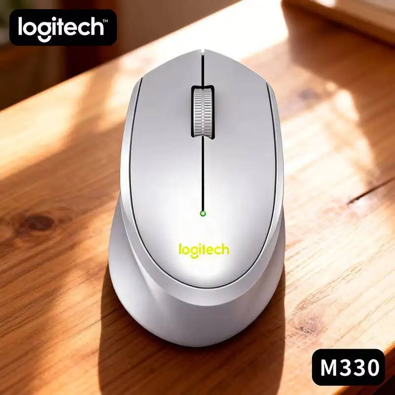 

Logitech M330 Silent Cordless Mouse 2.4GHz USB Receiver Ergonomic Grip Compatible with Windows Mac Chromebook Laptop PC