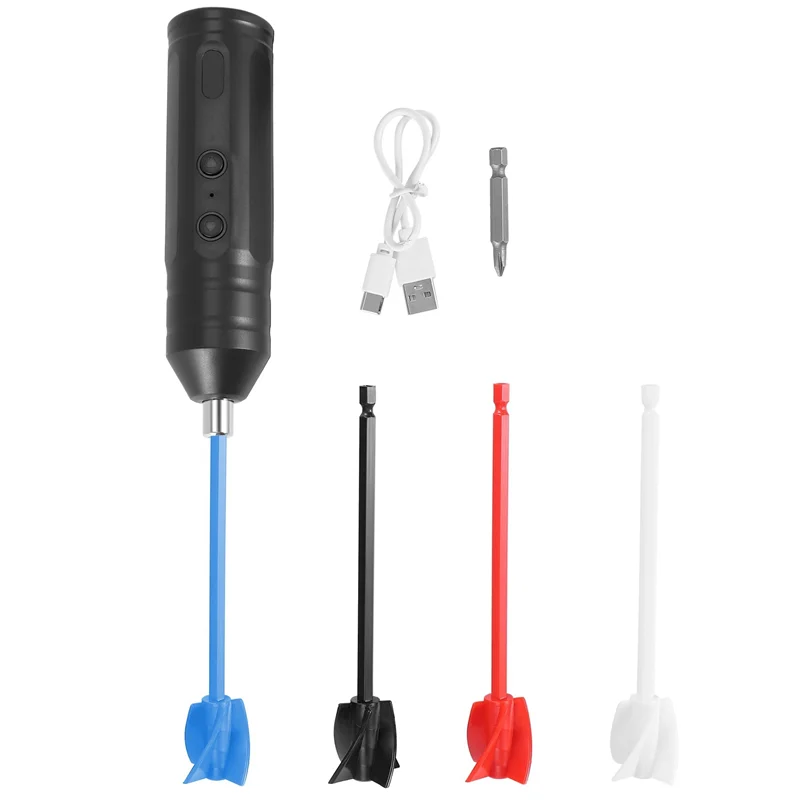 خلاط إيبوكسي A01V، أدوات خلط الراتنج المحمولة لتحريك الراتنج - آلة تحريك كهربائية مع 4 قطع مجاذيف