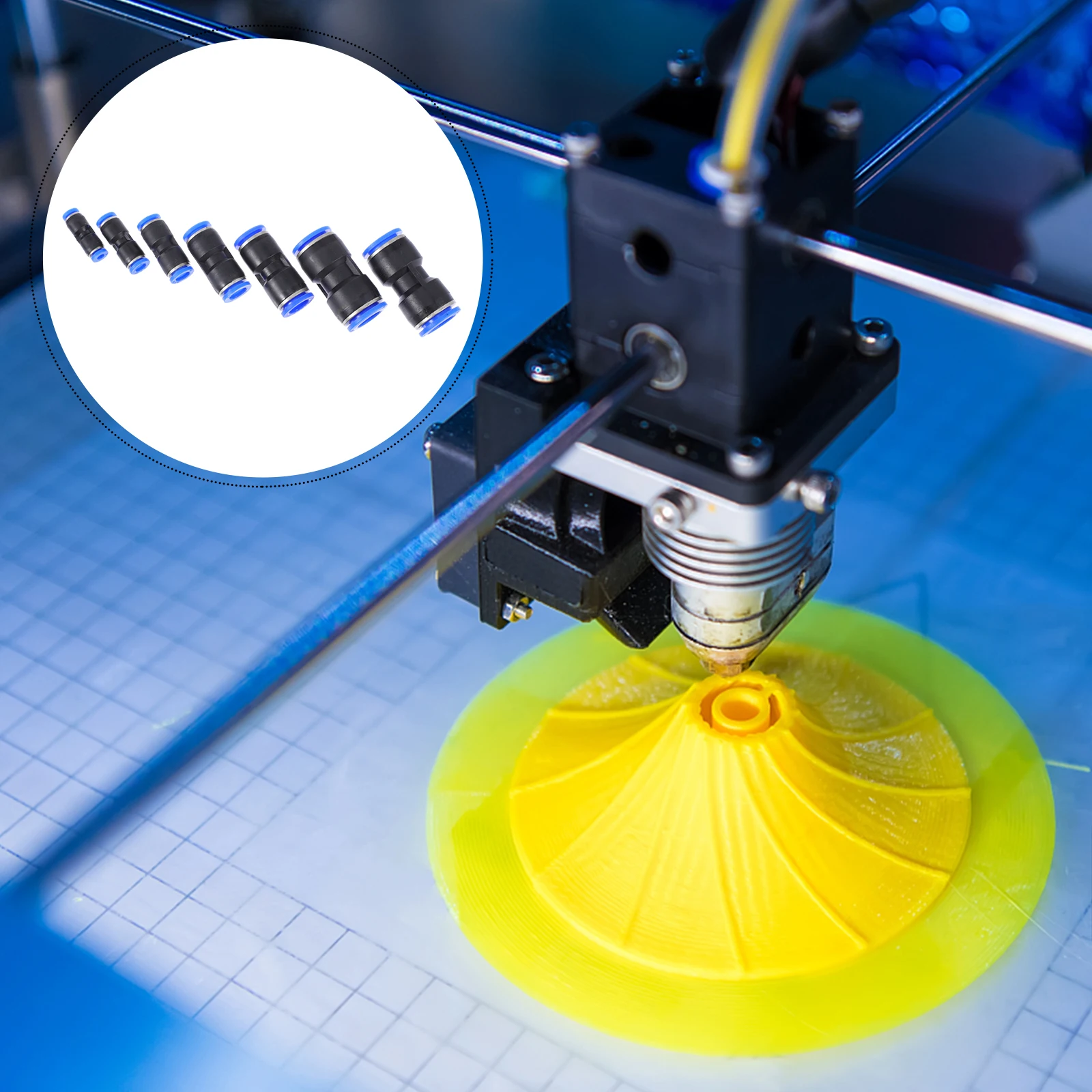 

35pcs Quick Connector Set Straight through Black Plastic Pneumatic PU PE Nylon Pipe Fittings Home Factory Practical Easy