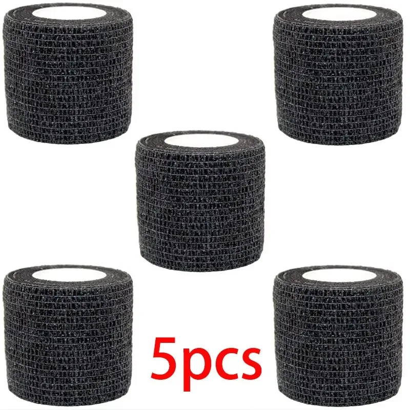 5/10/15/20 Black Tattoo Grip Bandage Cover Wraps Tapes Nonwoven Waterproof Self Adhesive Finger Protection Tattoo Accessories