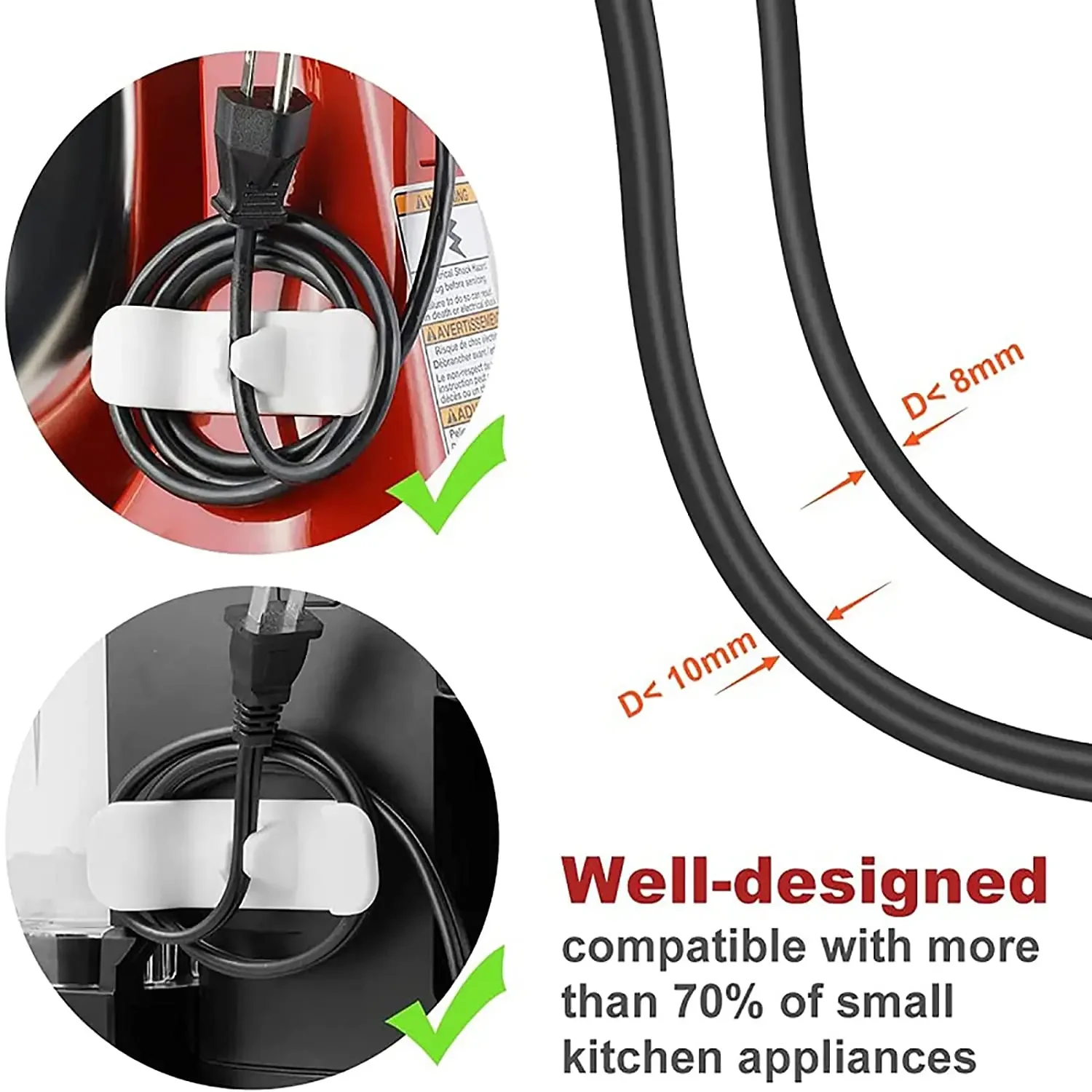 Kitchen Storage Cord Wrapper Cable Cord Wire Organizer Kitchen Appliances Smart Wrap For Charging Data Cable Protector Winder