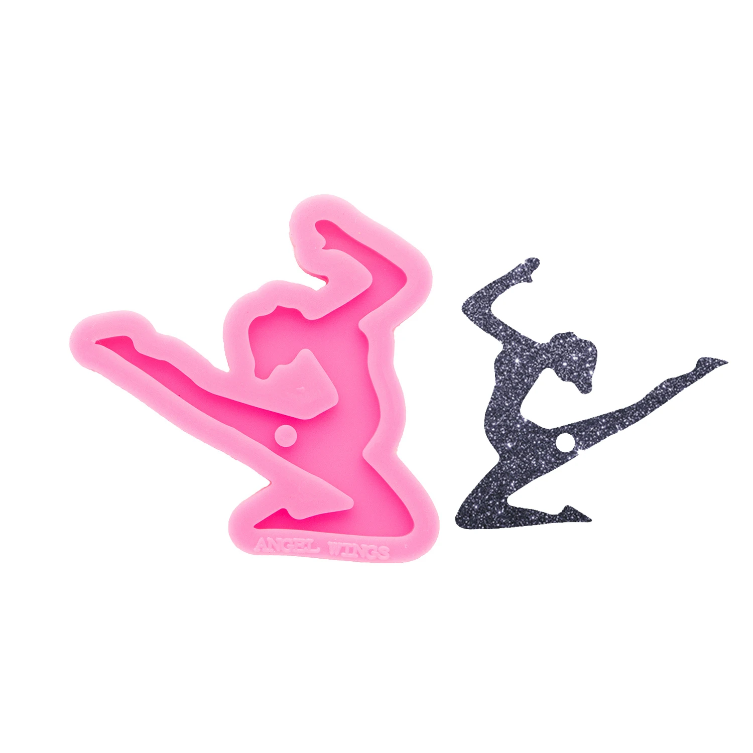 1PC Dance Ballet Girl Silicone Mold, Gymnast DIY Epoxy Resin Casting Crafts Jewelry Keychain