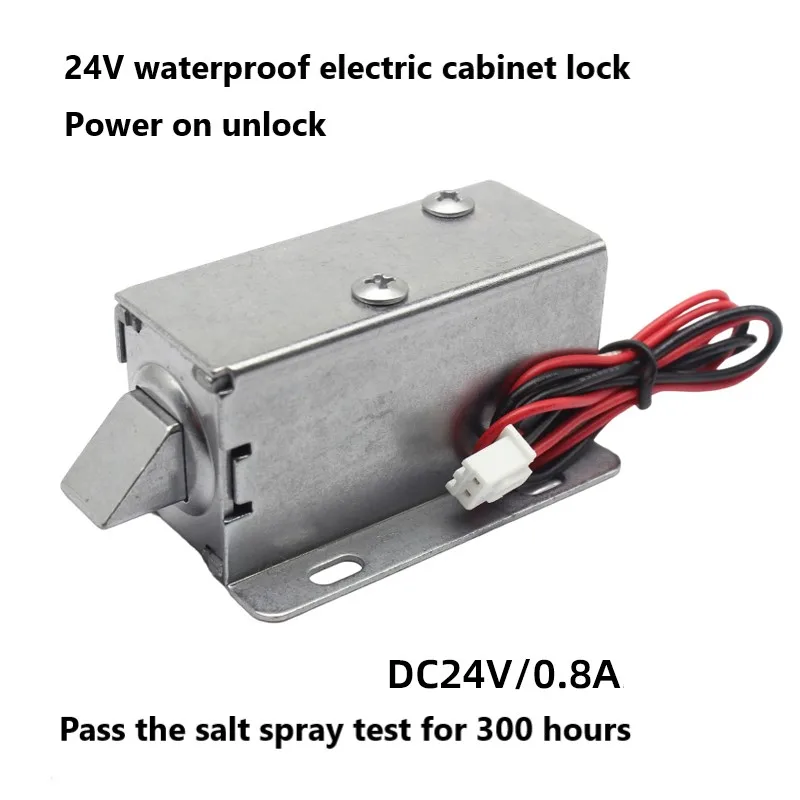 Electric Cabinet Drawer Lock, Electronic Plug-in Door Lock, Solenoid Latch for Express Locker, DC 12V, 24V