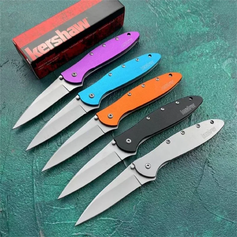 NEW KS 1660 Fodling Pocket Knife 8Cr13Mov Blade Aluminum Alloy Handle Outdoor EDC Camping Hiking Survival Hunting Cutting Tools