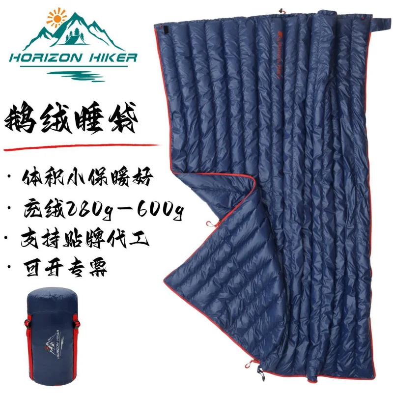 Winter Outdoors Goose down Sleeping Bag Adult Spring and Summer Four Seasons Camping Portable Student Indoor Lunch Break down-Fi