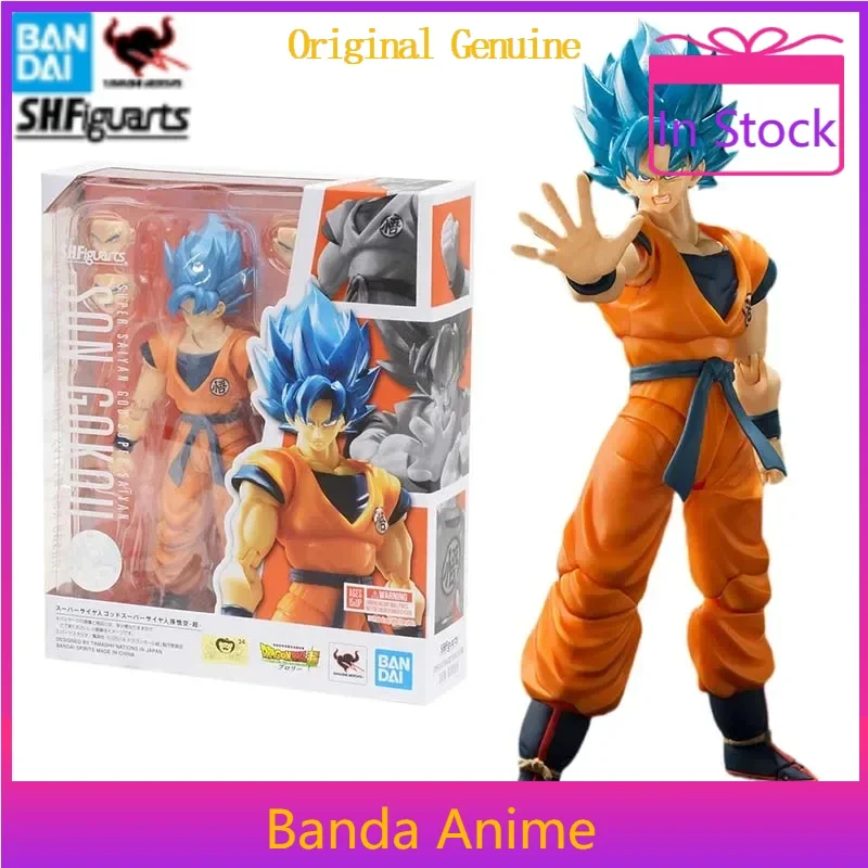 

Оригинальный BANDAI Dragon Ball S.H.Figuarts Super Saiyan God Son Goku Super Broly, аниме-фигурка, игрушки, подвижная модель из ПВХ, подарок