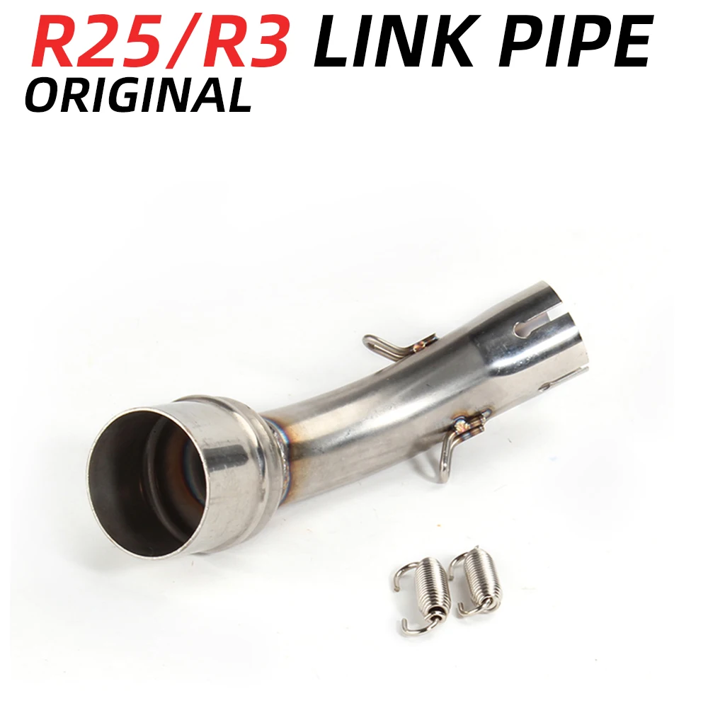 Slip-on for R3 R30 MT03 R25 Exhuast Middle Link Pipe Escape Muffler Adapter 51mm Connection Tube