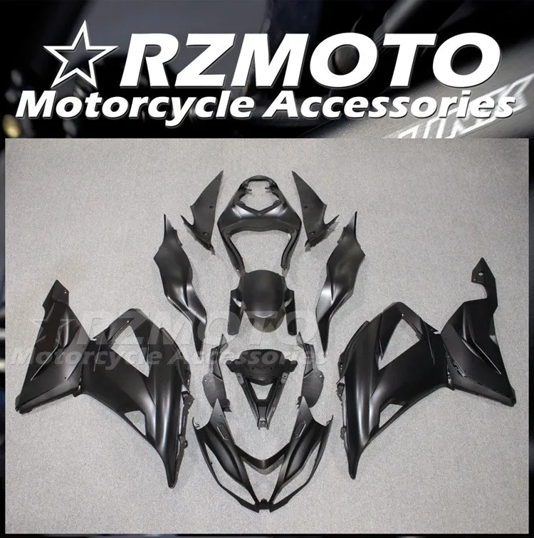 4Gifts New ABS Fairings Kit Fit For KAWASAKI ZX-6R 13 14 15 16 17 636 2013 2014 2015 2016 2017 2018 Bodywork Set Black Matte