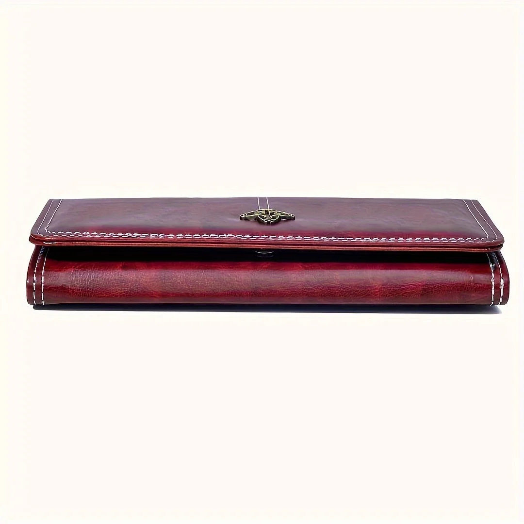 Vintage Damen-Geldbörse - Ultraflaches Bifold-Design, mit mehreren Kartenfächern – Detail 2