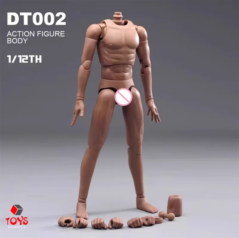 DT001 DT002 DT003 Męski żołnierz w skali 1/6 Super elastyczne ciało z miękkimi rękami i stopami 27 cm Standardowa lalka z mięśniami