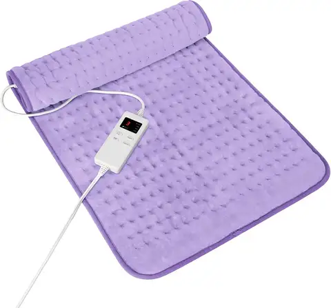 Electric Heating Pad for Pain Relief, 6 Heat & 4 Timer Settings, Auto Shut Off, Washable Cover, Gift for Women and Parents