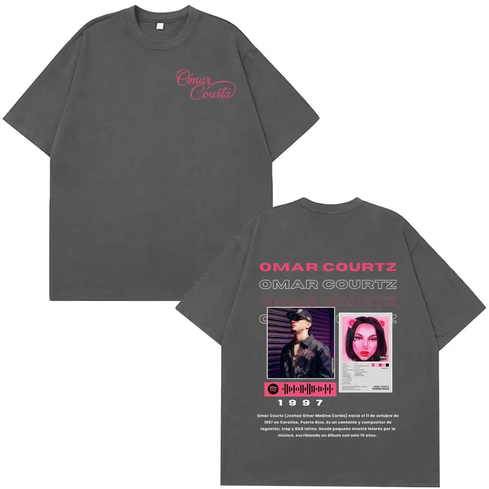 مغني الراب عمر كورتز تي شيرت عمر كورتز بريميرا موسى 2025 جرافيك تي شيرت الرجال النساء خمر الهيب هوب تيز الصيف القطن التي شيرت #4