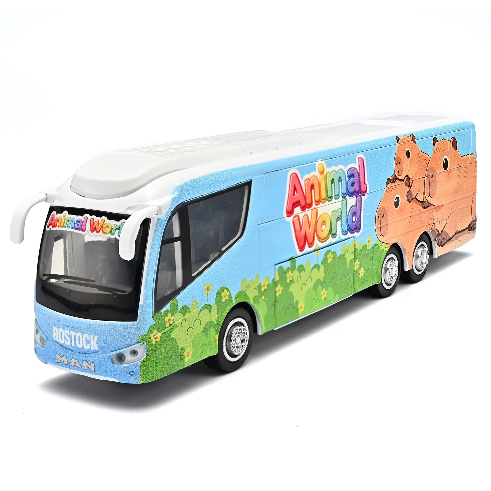 

Bus Simulation car alloy model pull back sound light sound effects office decoration collection ornament