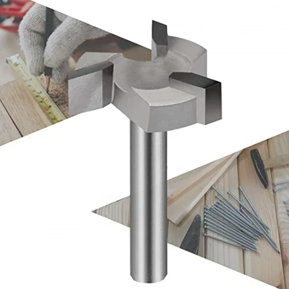 CNC Spoilboard Permukaan Router Bit 1/4 Inci Shank Tahan Lama Karbida Berujung Pelat Meratakan Router Bit Planing Bit Pemotong Penggilingan
