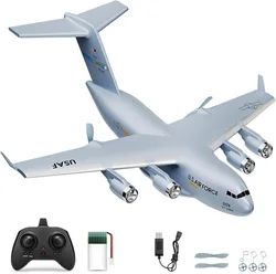 C-17 RC Drone DIY Aircraft Transport Aircraft 373mm Wingspan EPP RC Drone Airplane 2.4GHz 2CH 3-Axis Aircraft Toy per bambini