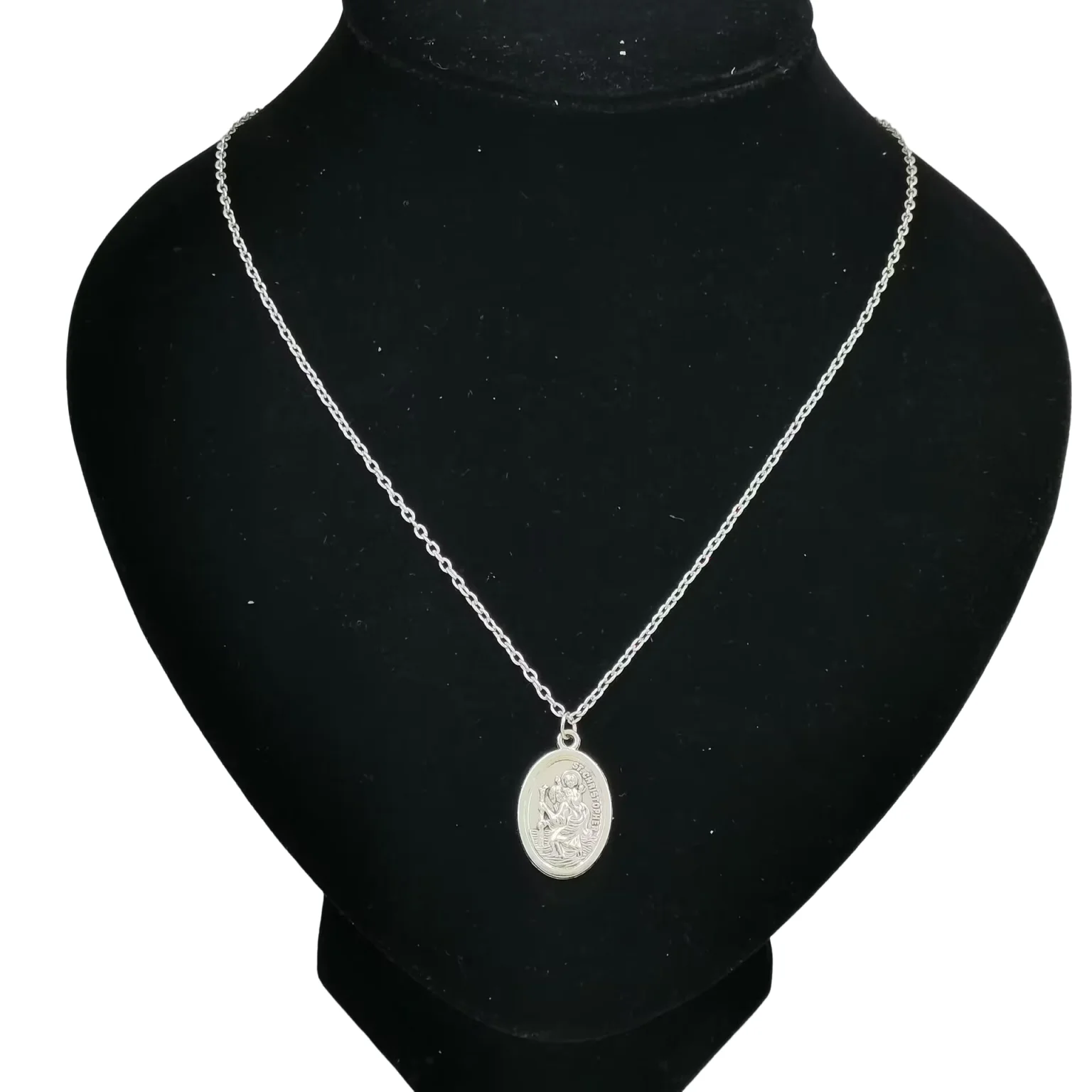 10Pcs ST CHRISTOPHER Pendant Necklace, Men Women Amulets, Religious Jewelry A-969d view 6