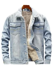 Autumn and Winter Multi Style Travel and Shopping Denim Jacket Fashion Thick and Thin Casual Slim Denim Jacket 6XL