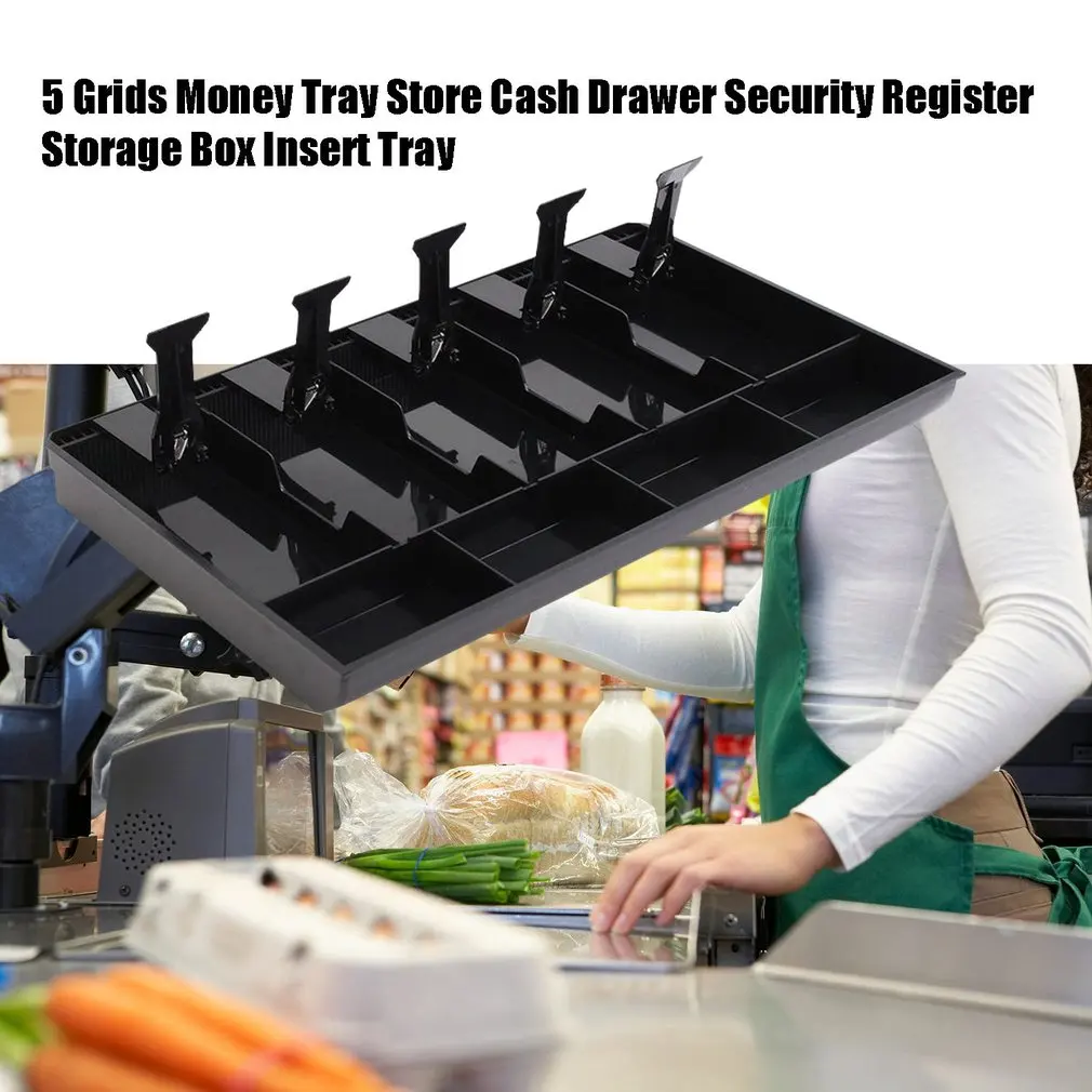 Money Cash Coin Register Insert Tray Replacement Cashier Drawer Storage Cash Register Tray Box Classify Store 404x245x360mm