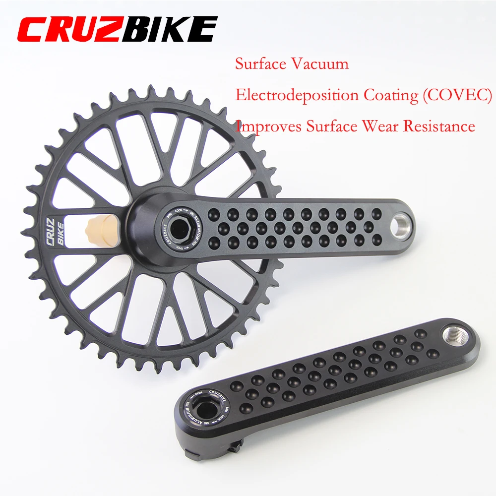 CRUZbike Road Bike Crankset 155/160/165/170/175mm Bicycle Crank 9/10/11/12 Speed Chainring Chainwheel with Bottom Bracket