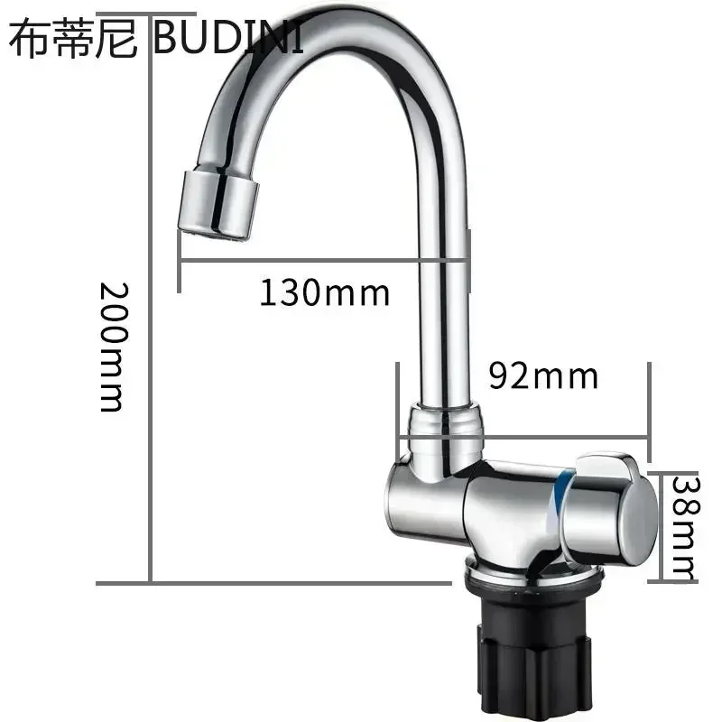 360 Degree Swivel Faucet Folding Hot and Cold Water Faucet Kitchen Bathroom RV Marine Deck Hatch Camper Accessories Caravan Boat