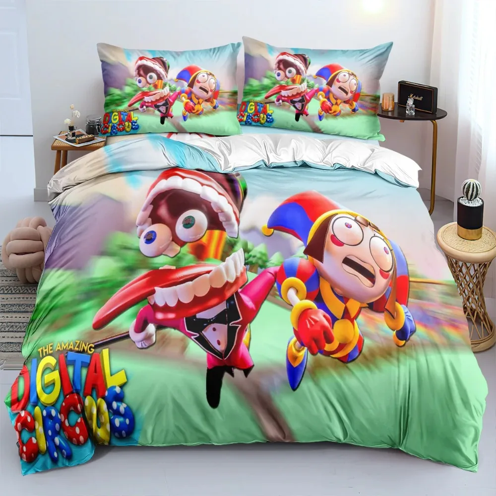 

Amazing Digital Circus 3D Printed Duvet Case Pillowcase Bedding Set Twin Full King For Kids Adults Bedroom