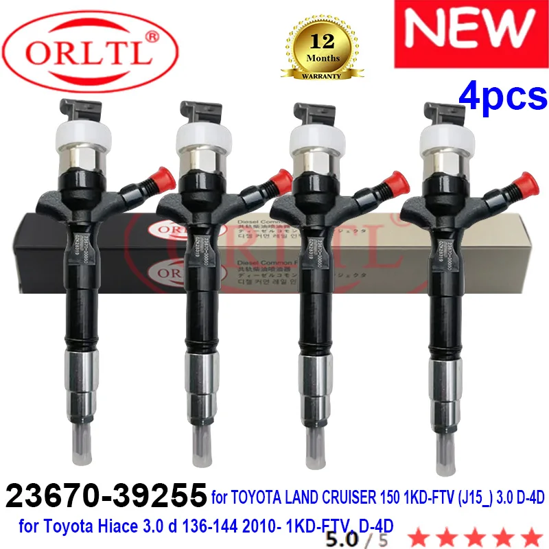 

ORLTL Новый инжектор 23670-39255 Diessel 2367039255 23670 39255 для Toyota Hiace 3,0 d 4 шт./партия