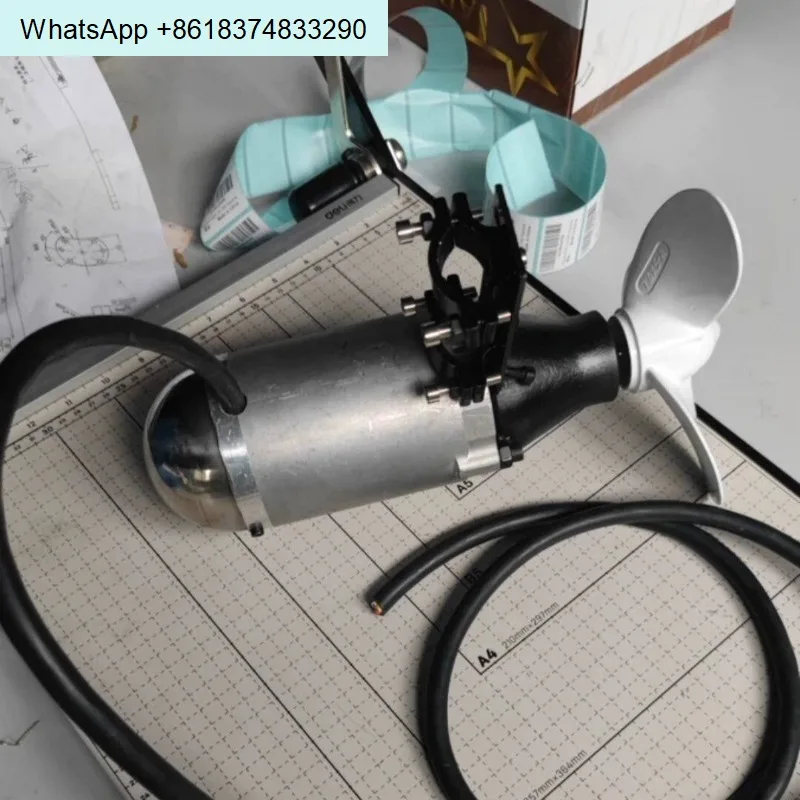 Brushless motor underwater thruster propeller rubber boat plastic boat fish boat electric horse outboard machine hanging machine