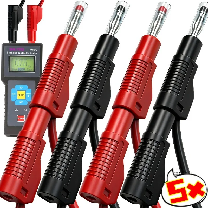 

4mm Stackable Banana Plug Multimeter Test Leads Electrical Test Cables Black and Red Home Electrical Testing Line Accessories