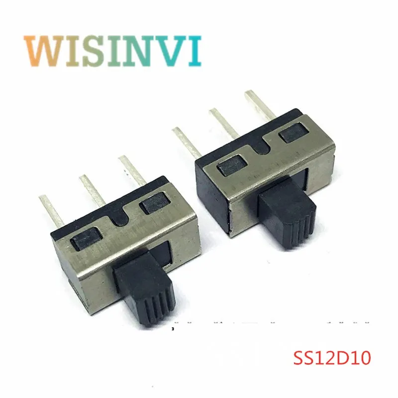 

Переключатель SS12D10 SS12D11, 10 шт., 3 контакта, прямые ножки, ручка 1P2T, расстояние между 5 мм, 4,7 мм, 3 А, 250 В, SS12D10G5