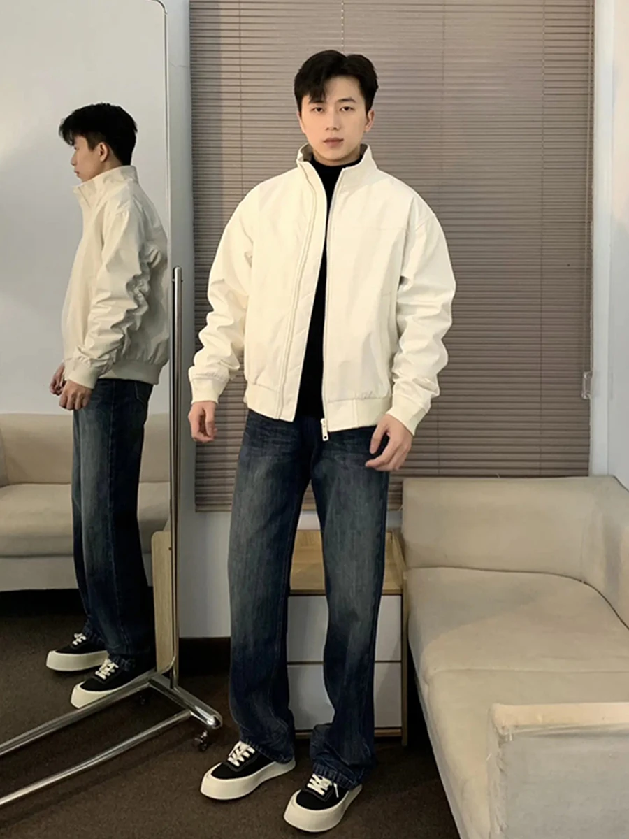 

Cleanfit Blue Men's Denim Jeans Knife Straight Leg Trendy Haome American Vibe Casual Faion Long Pants Workwear