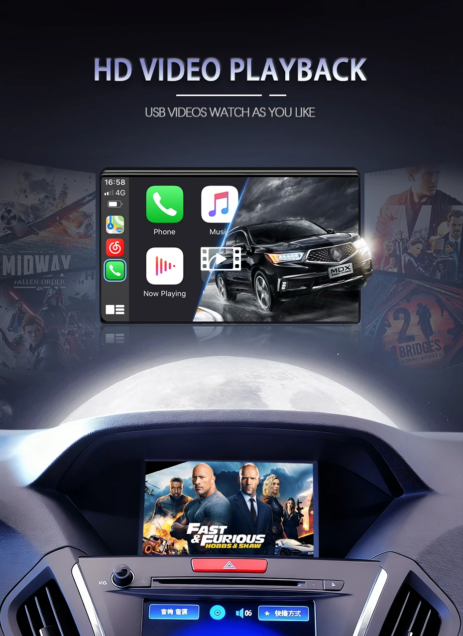 Auto AI Box Wireless Apple Carplay Android Auto für Acura YD3 MDX RDX TLX ILX RLX Honda Odyssey Originalbildschirm unterstützt Spiegelung – Detail 9